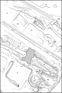 Earthworks at Harewood Castle, West Yorkshire